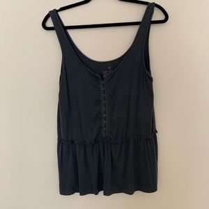 Clasp peplum tank